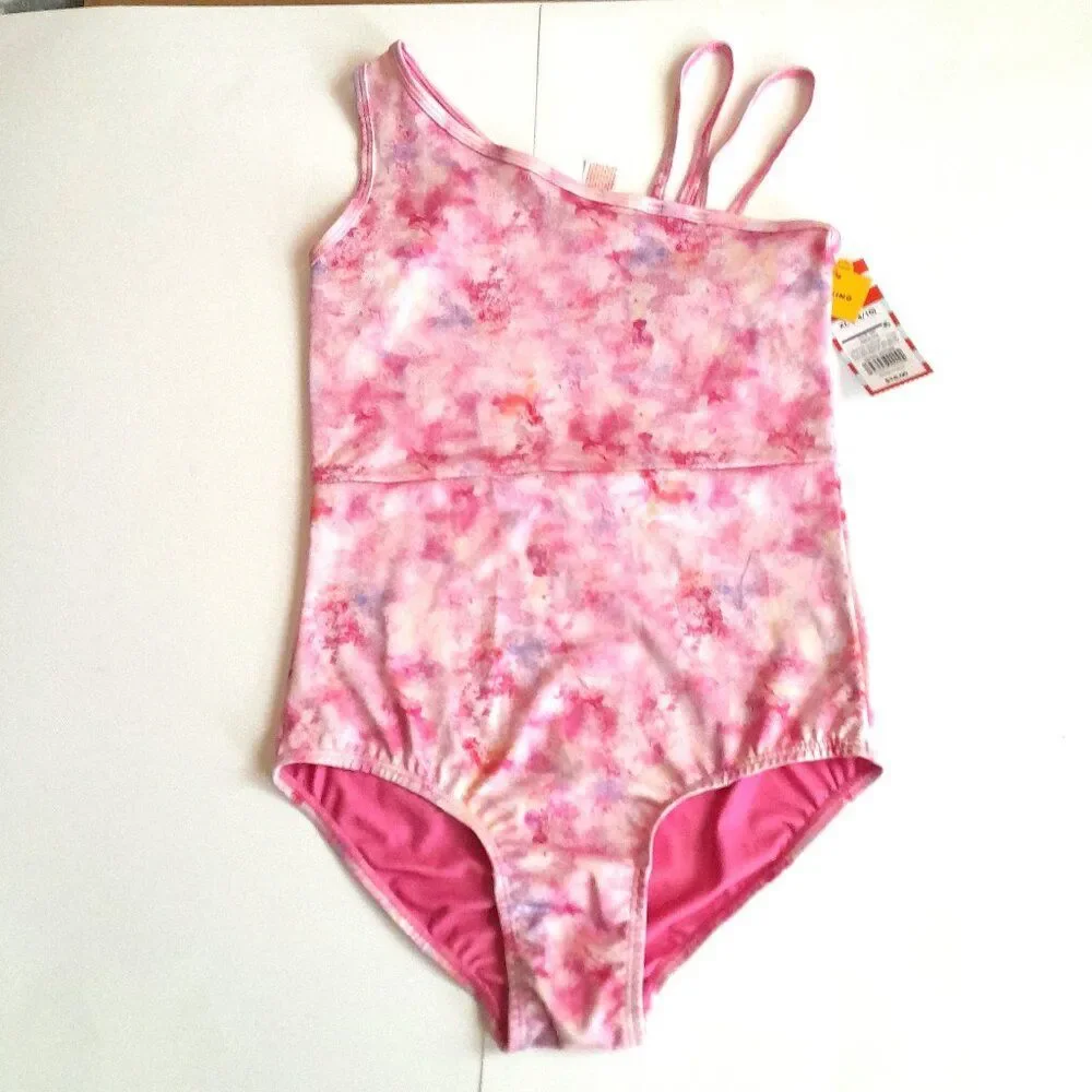 Cat & Jack Girls Kid Short One Shoulder Romper color pink size Extra Small